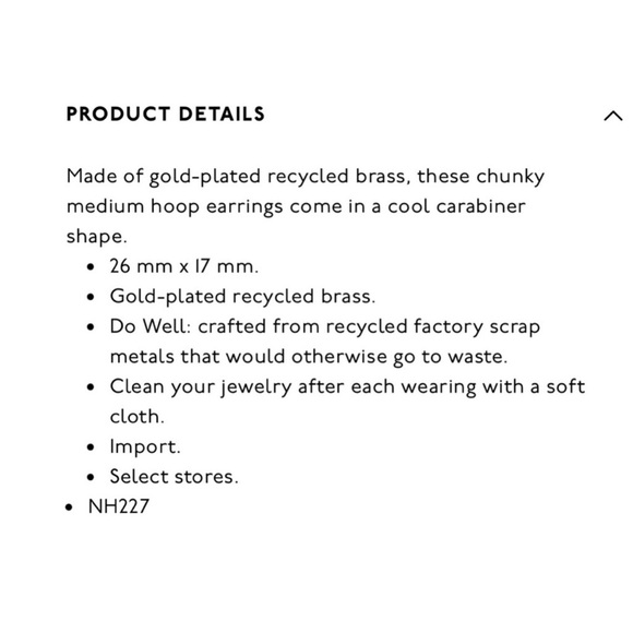 Madewell carabiner medium hoop earring - Picture 4 of 8